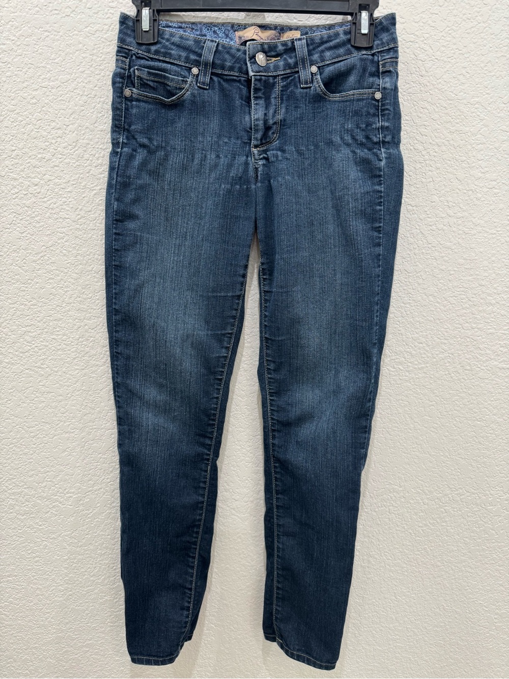 PAIGE Skyline Skinny Jeans Women’s Size 24 Medium Wash Stretch Denim Mid Rise - Picture 1 of 12
